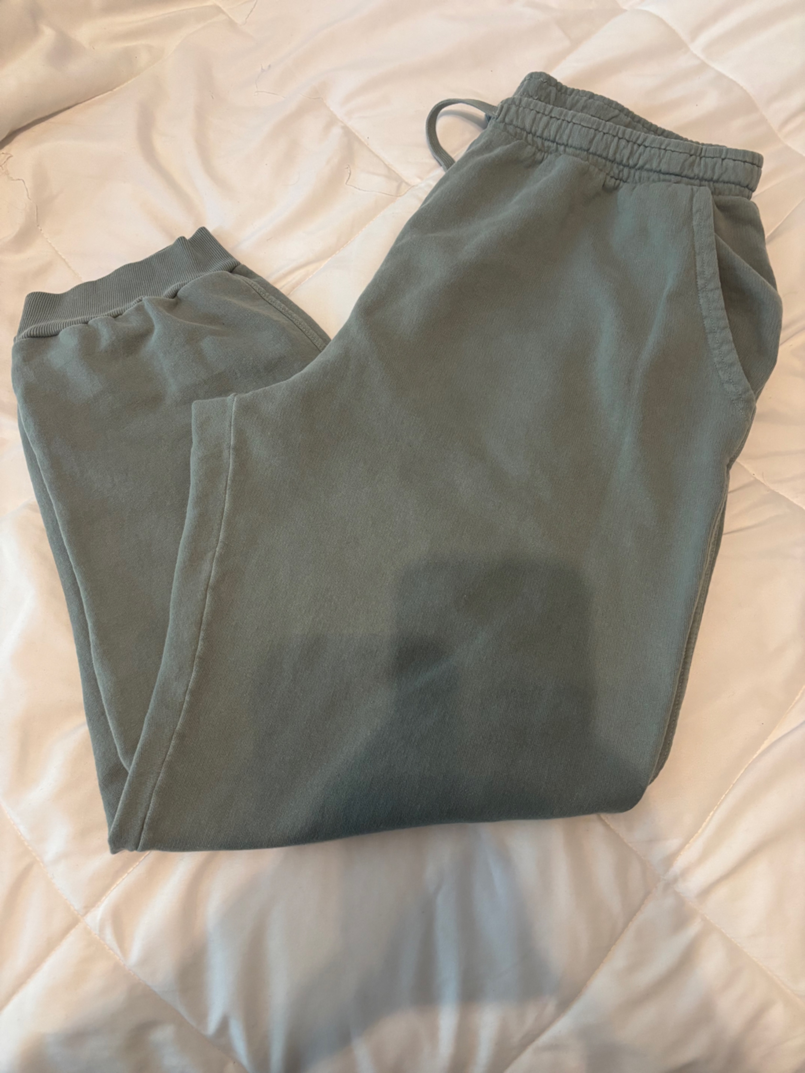 Comfortwash By Hanes Women's Olive Green Drawstring Jogger Sweatpants, Xl